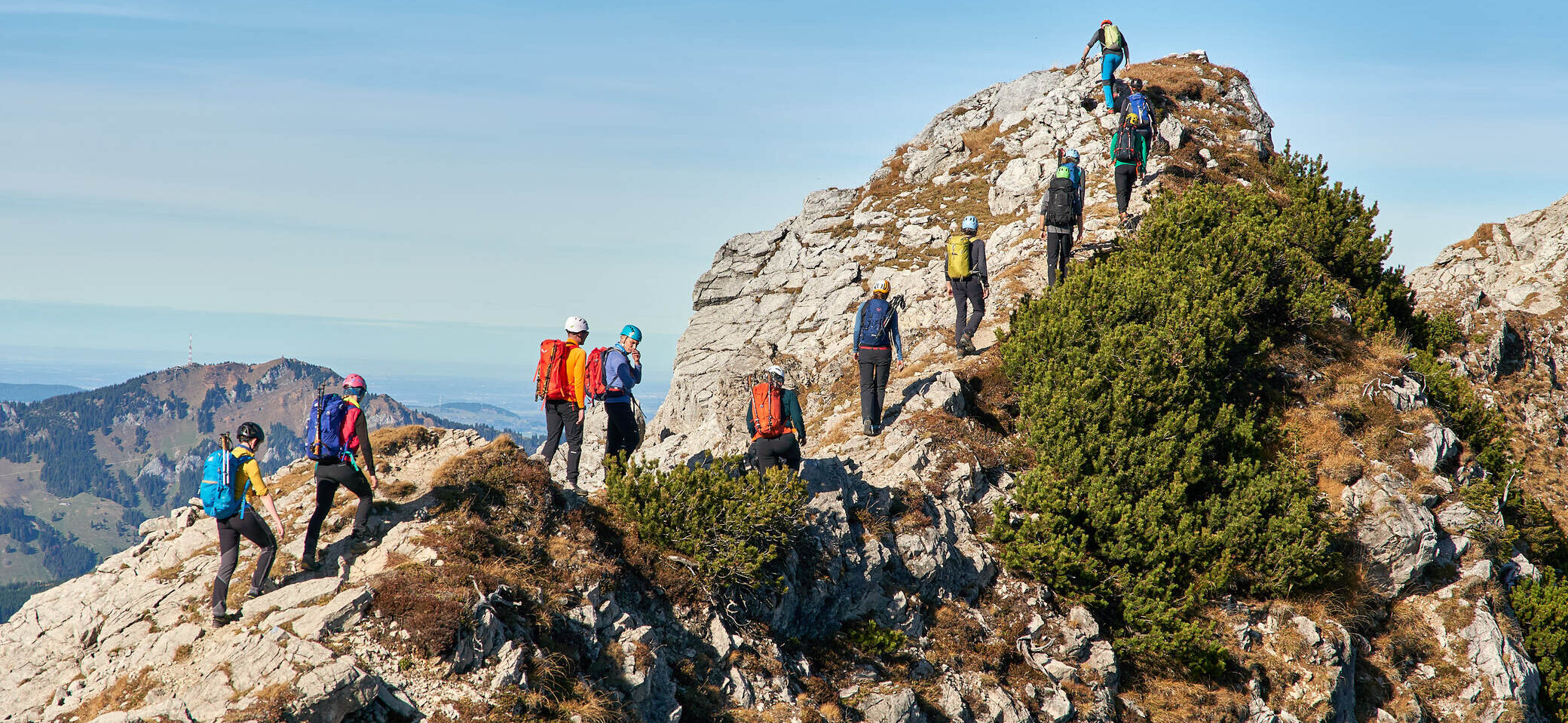 Wandergruppe Bergwandern Grattour im Allgäu | © DAV Wuppertal / Stefan Strunk