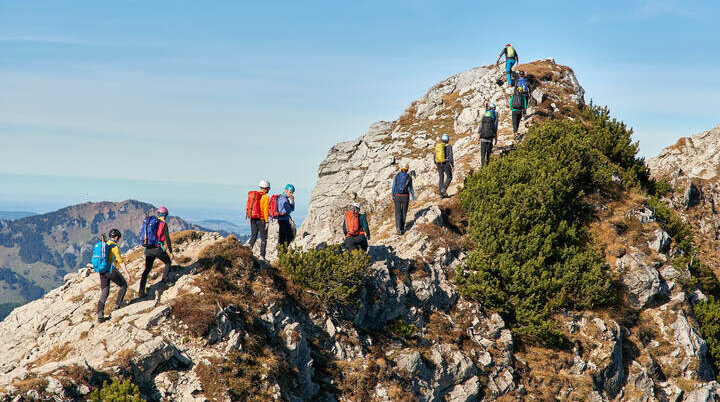 Wandergruppe Bergwandern Grattour im Allgäu | © DAV Wuppertal / Stefan Strunk