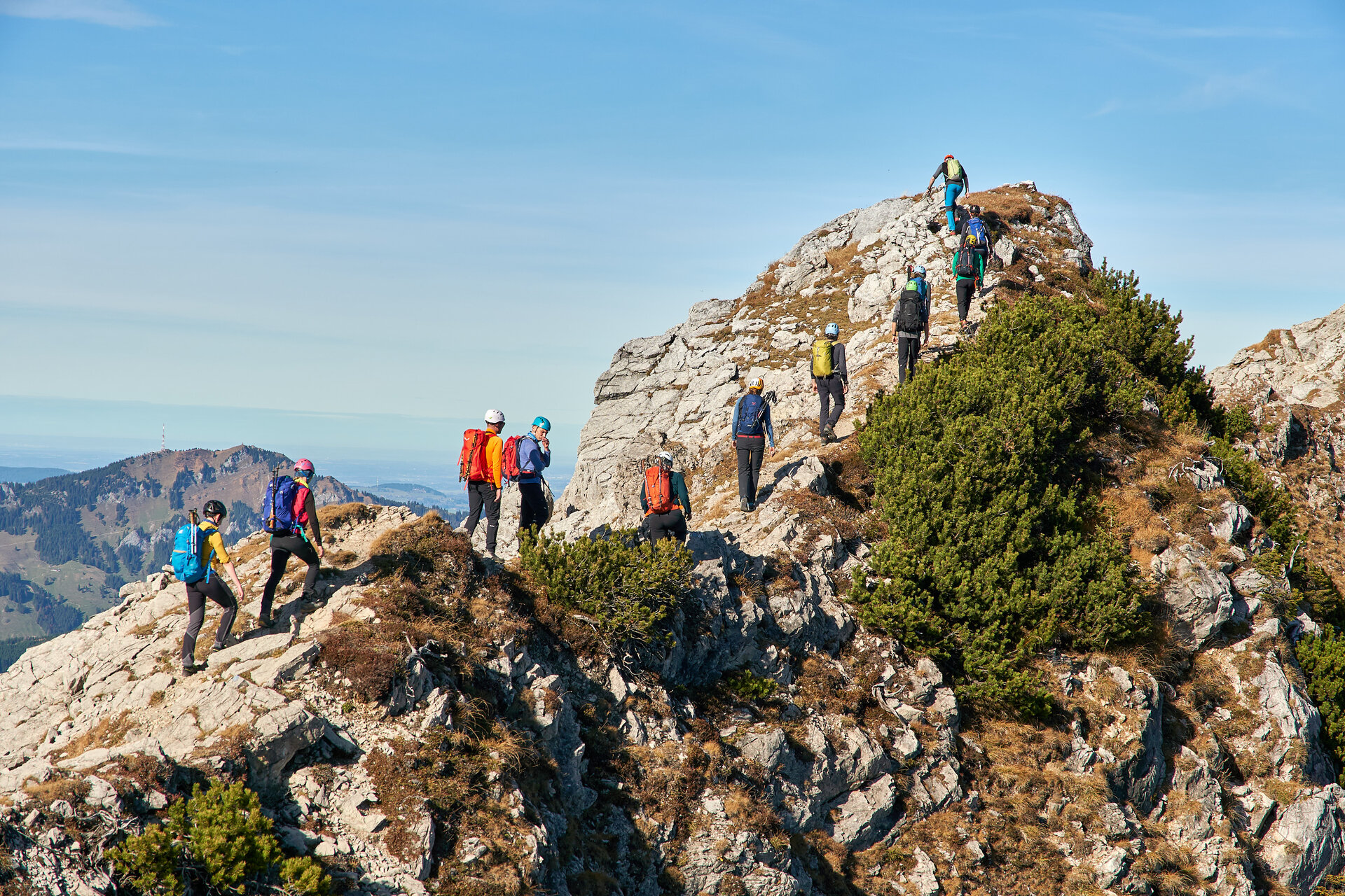 Wandergruppe Bergwandern Grattour im Allgäu | © DAV Wuppertal / Stefan Strunk