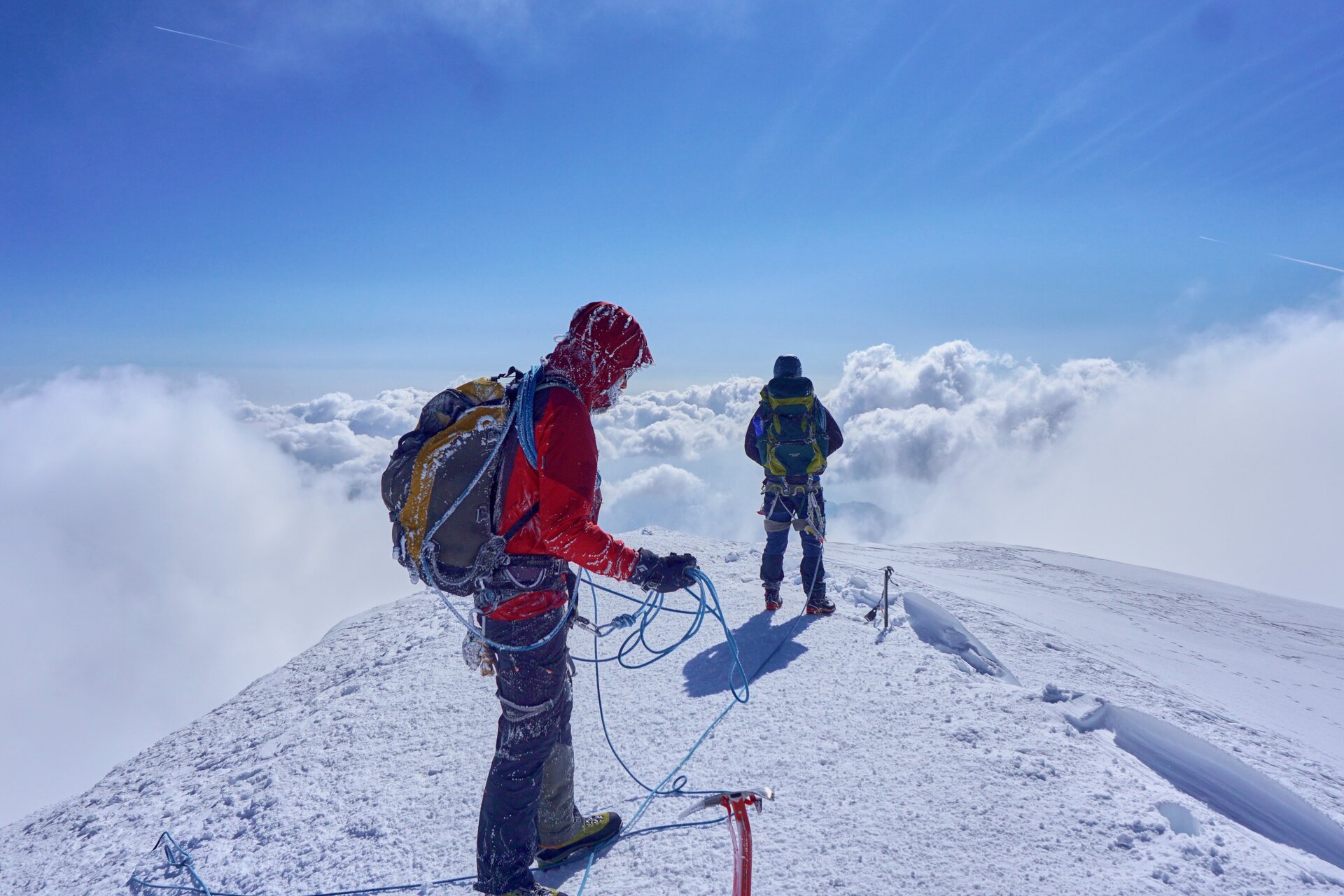 Hochtour Bergsteiger Mont Blanc | © DAV Wuppertal / Philip Bornhausen