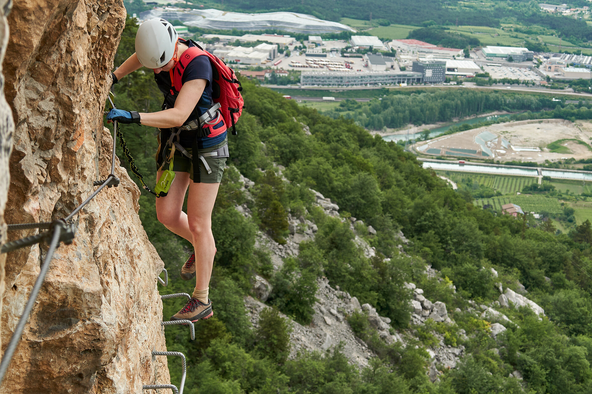 Klettern im Klettersteig | © DAV Wuppertal / Stefan Strunk