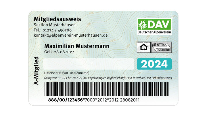 Der DAV Mitgliedsausweis | © DAV